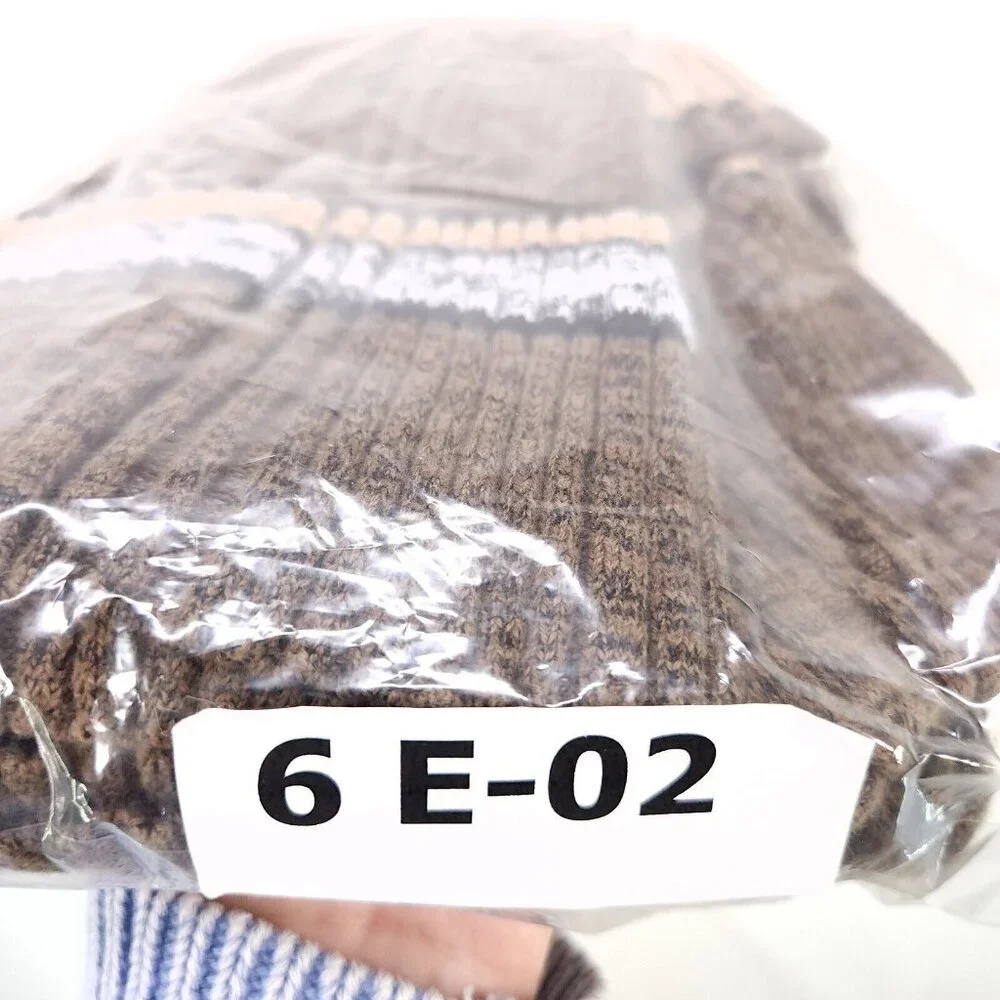 Free People Striped Cowl Neck Top SLarge Blouse Linen Blend Off Shoulder Ribbed - Picture 12 of 12